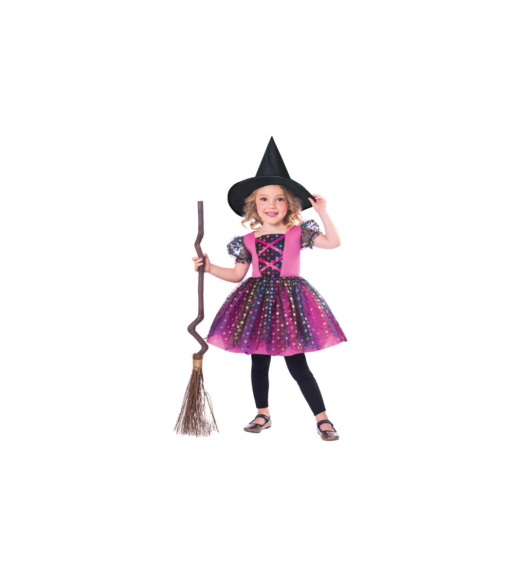 Dívčí kostým duhová čarodějka