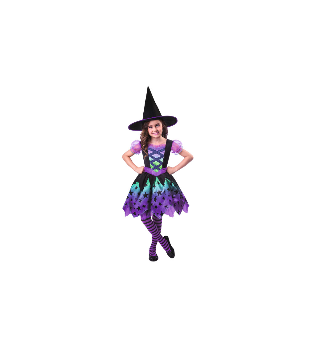 Magická fialová čarodějka - dětský kostým
