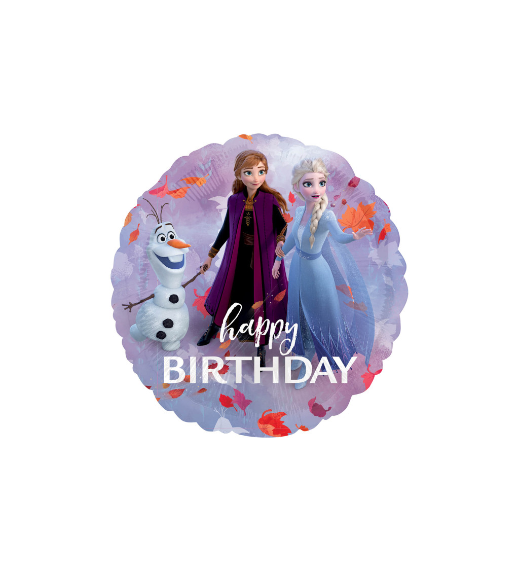 Frozen balón s nápisem Happy Birthday