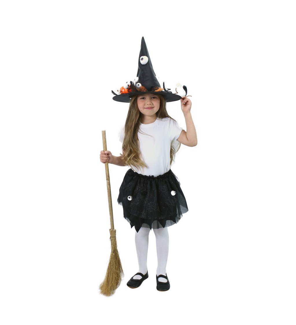 Dětský set - tutu sukně čarodějnický klobouk