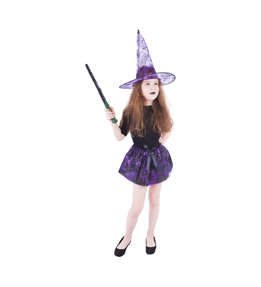 Strašidelný set - čarodějnická dětská tutu sukně a klobouk