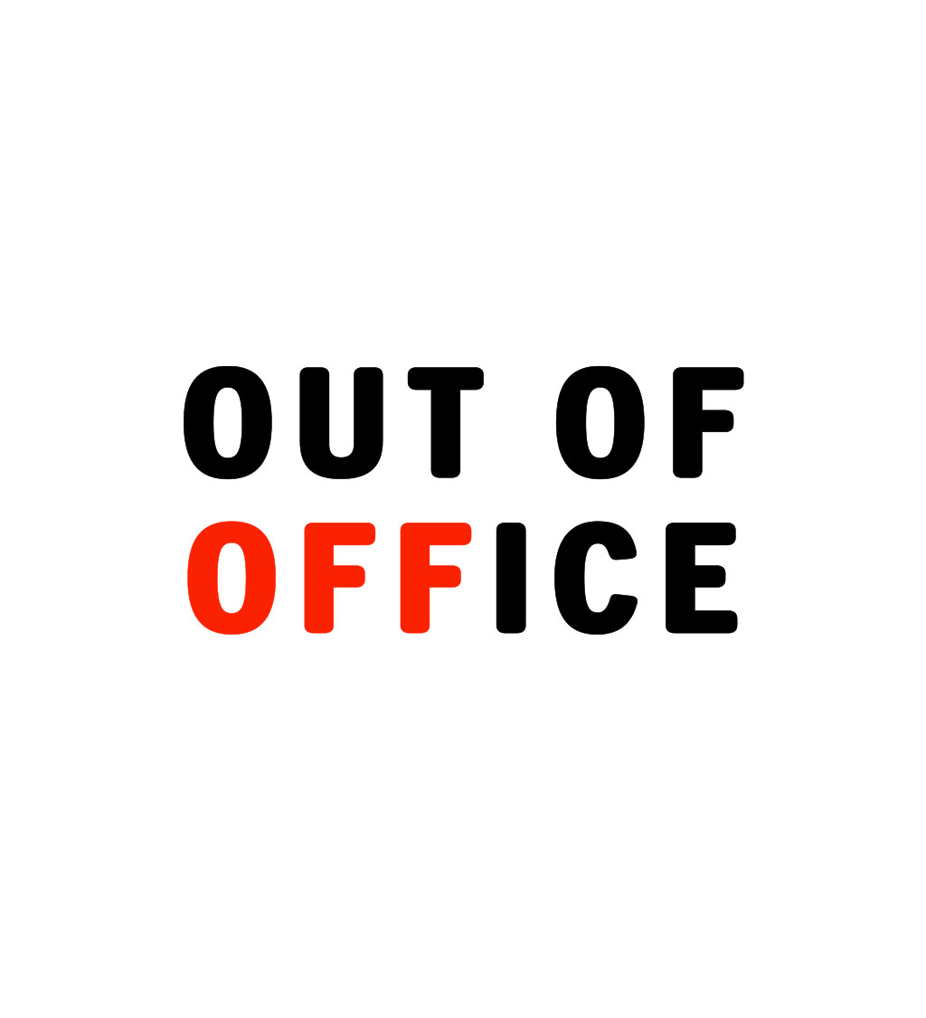 Pánské tričko bílé - Out of office