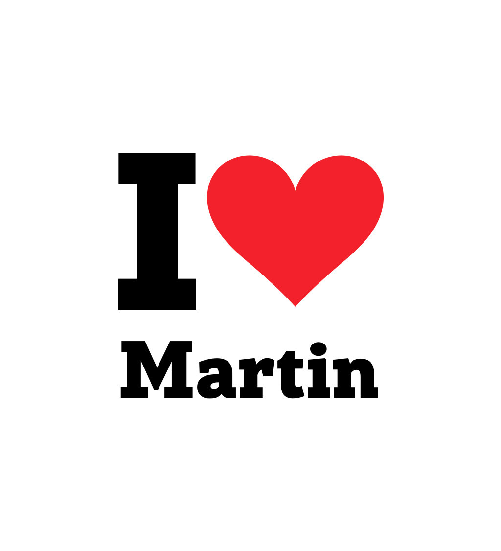 Nažehlovací motiv: I love Martin