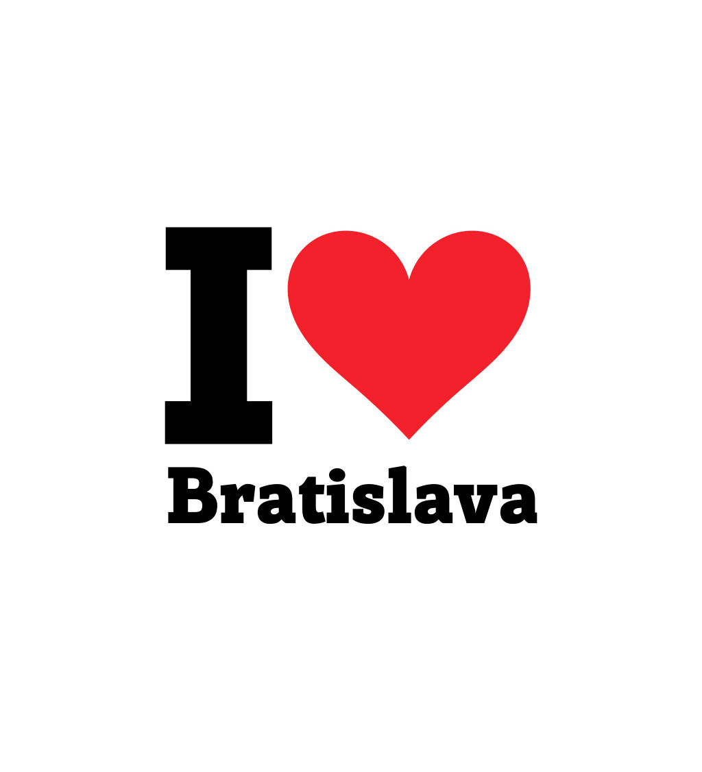 Nažehlovací motiv: I love Bratislava