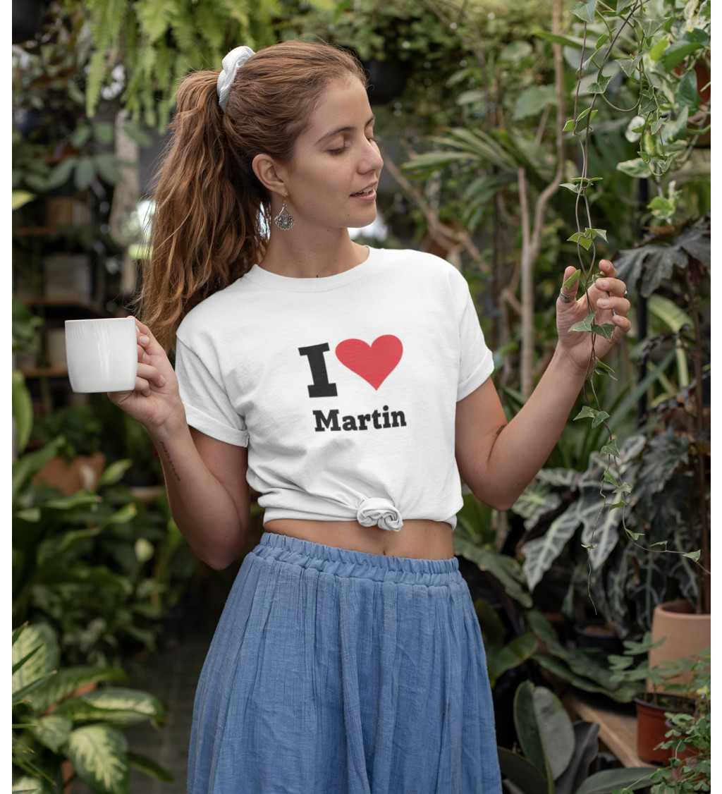Nažehlovací motiv: I love Martin