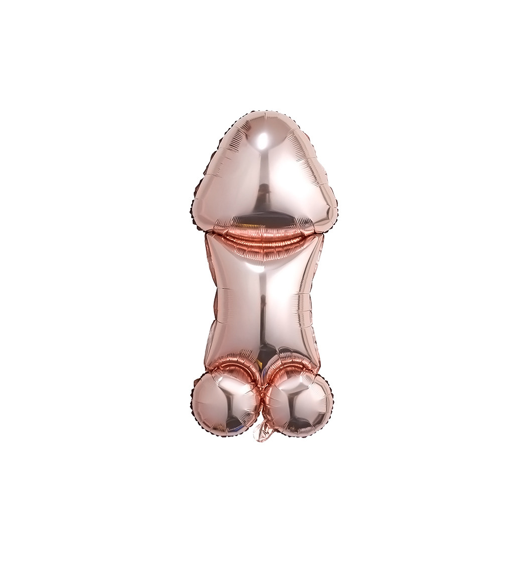 Fóliový balónek Penis rosegold 40*100cm