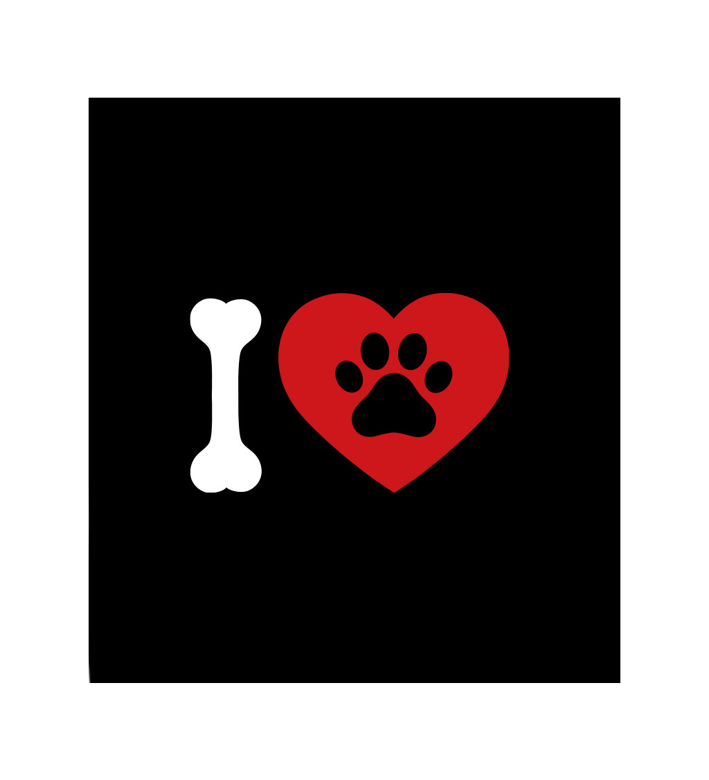 Dámské černé tričko – I love packa