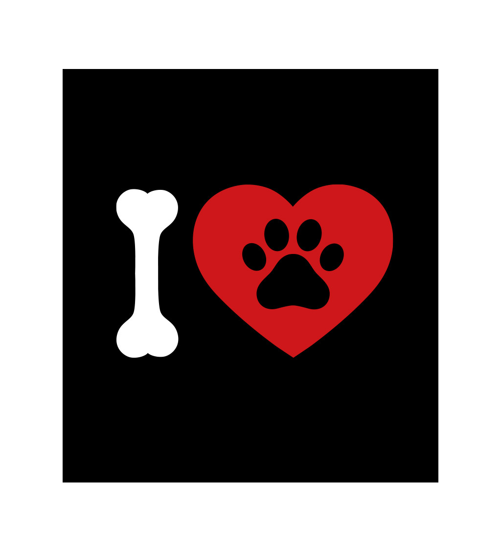 Pánské černé tričko – I love packa