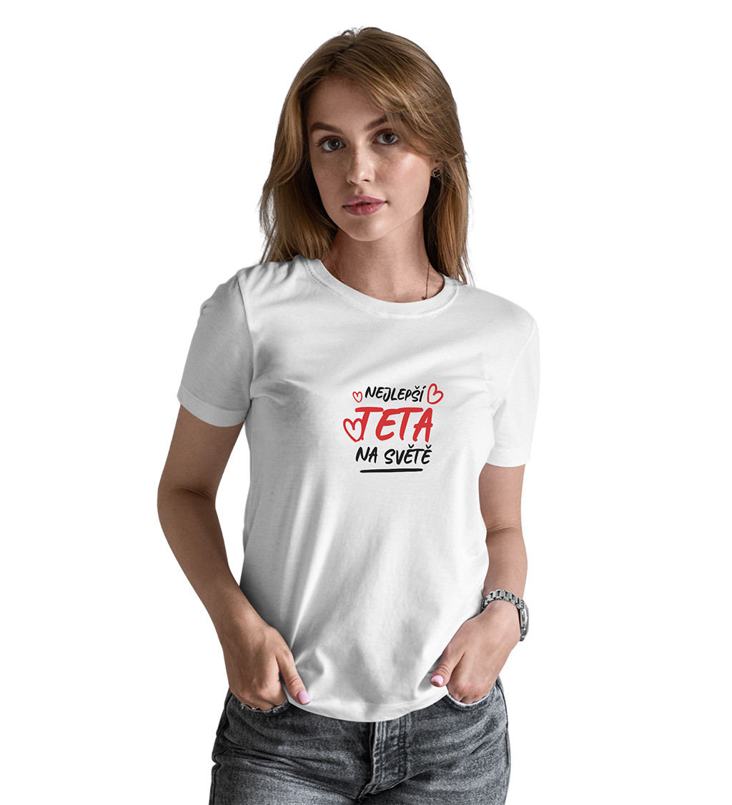 Dámské tričko bílé Nejlepší teta na světě