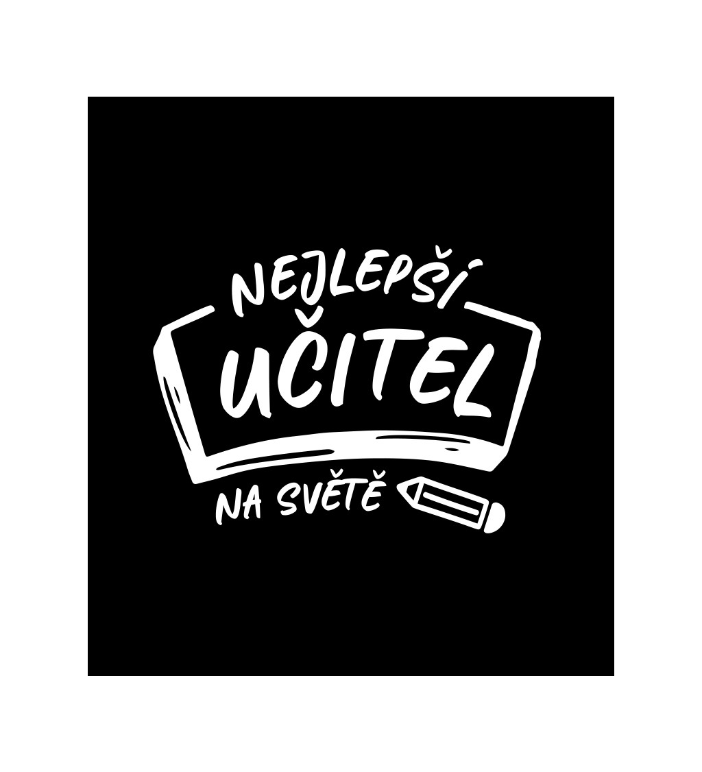 Černé pánské tričko – Nejlepší učitel na světě