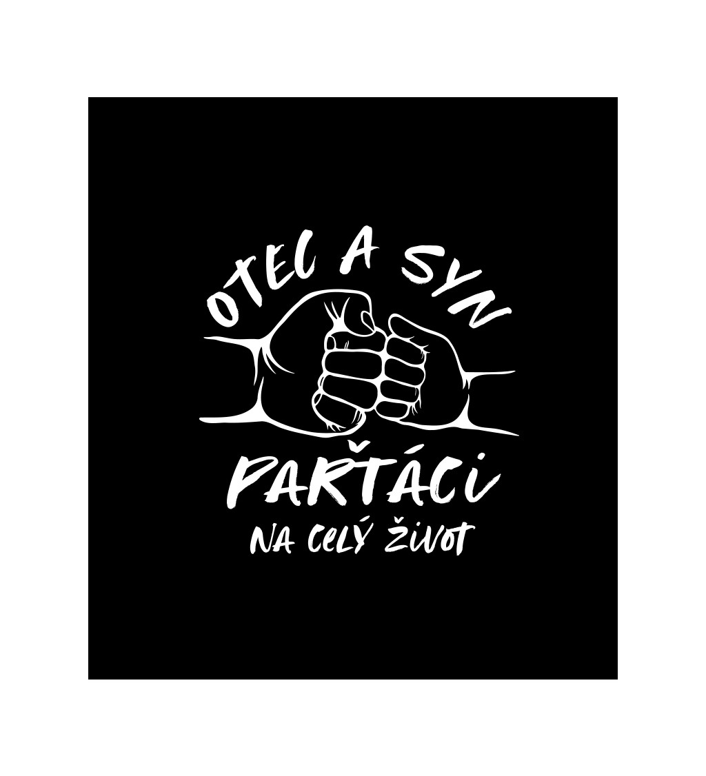 Černé pánské tričko – Otec a syn parťáci na celý život