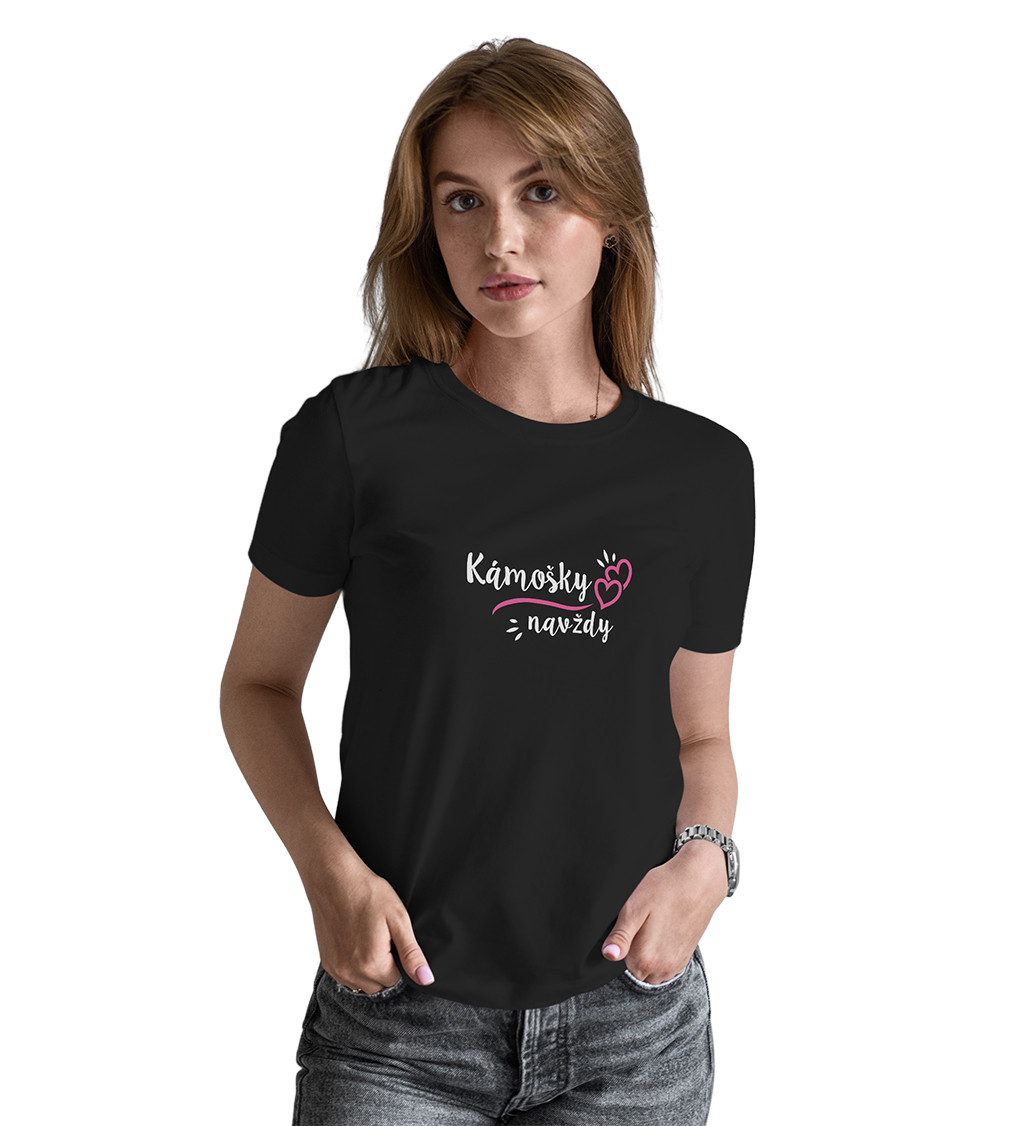 Černé dámské tričko – Kámošky navždy