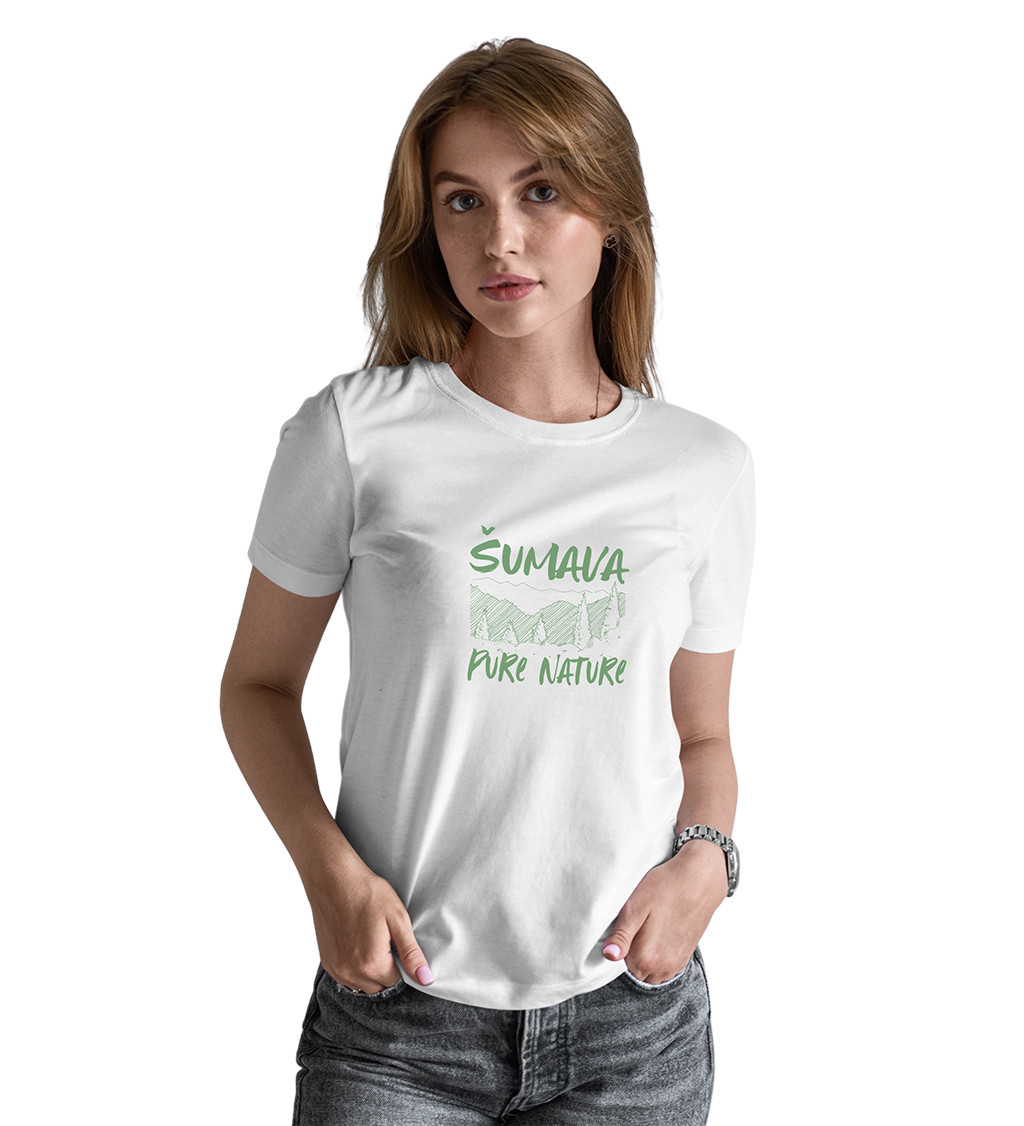 Bílé dámské tričko – Šumava Pure Nature