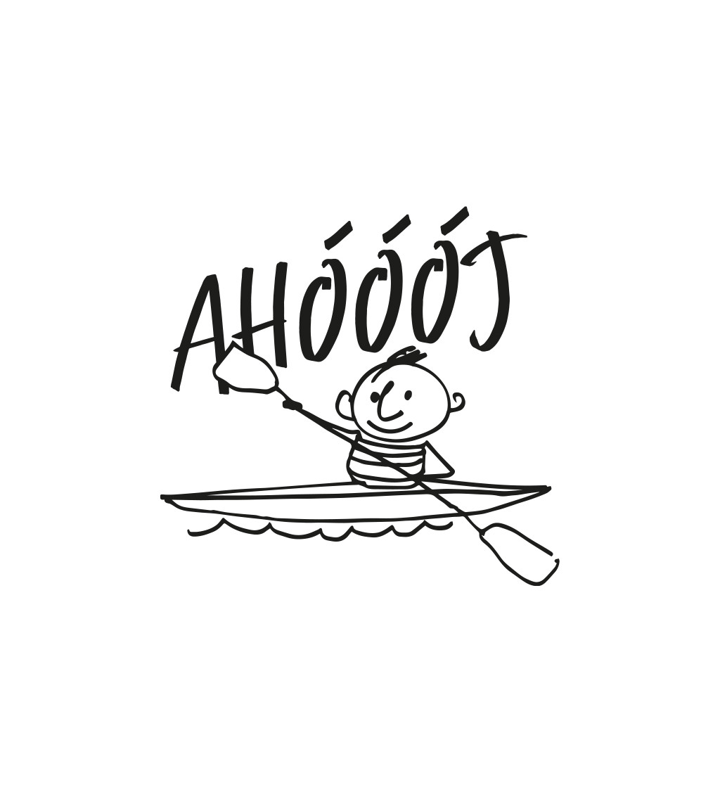 Bílé pánské tričko – Ahoooj