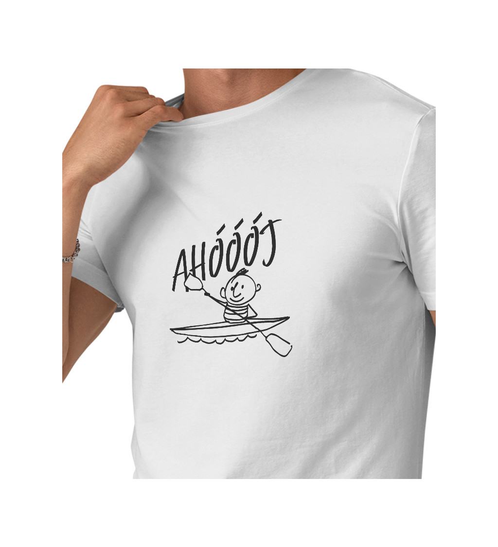 Bílé pánské tričko – Ahoooj