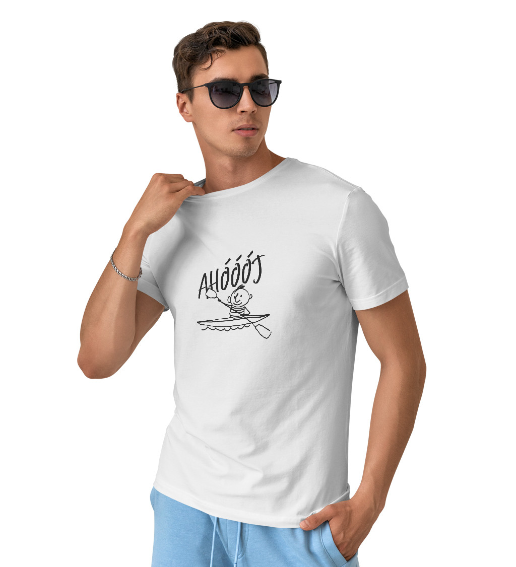 Bílé pánské tričko – Ahoooj