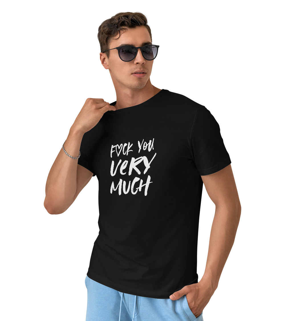 Pánské černé tričko – Fuck you very much