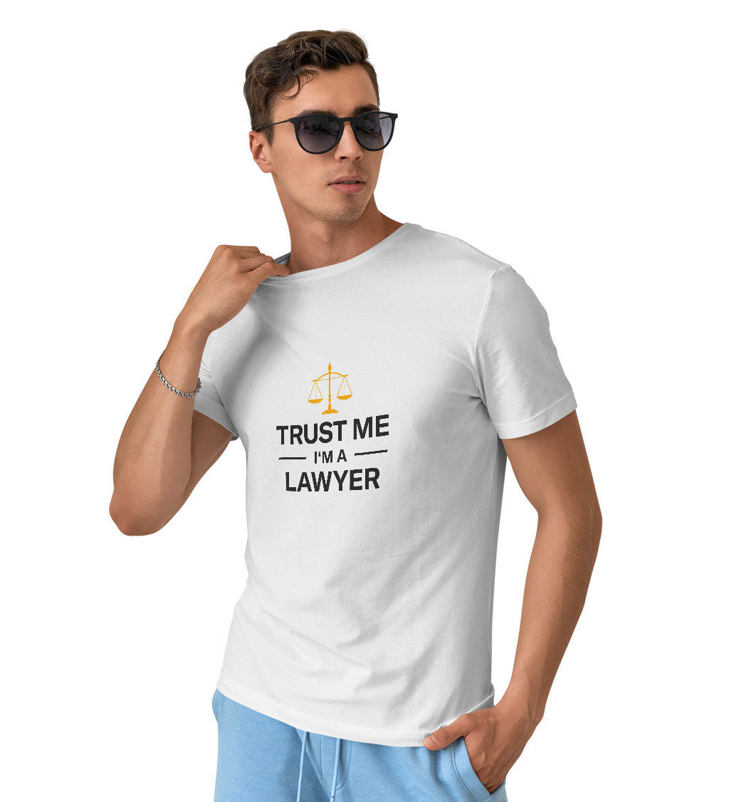 Bílé pánské tričko – Trust me, I´m a lawyer