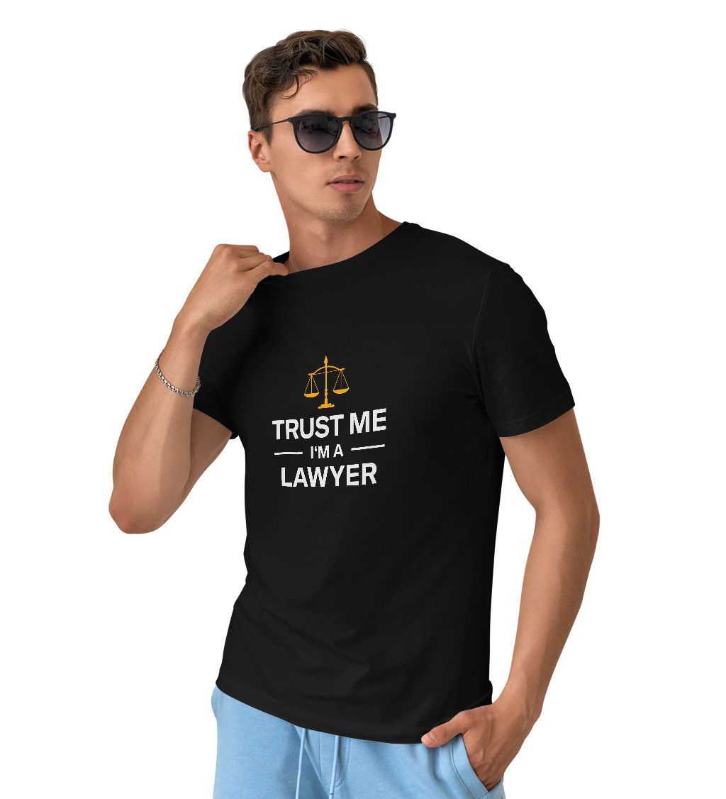 Černé pánské tričko – Trust me, I´m a lawyer
