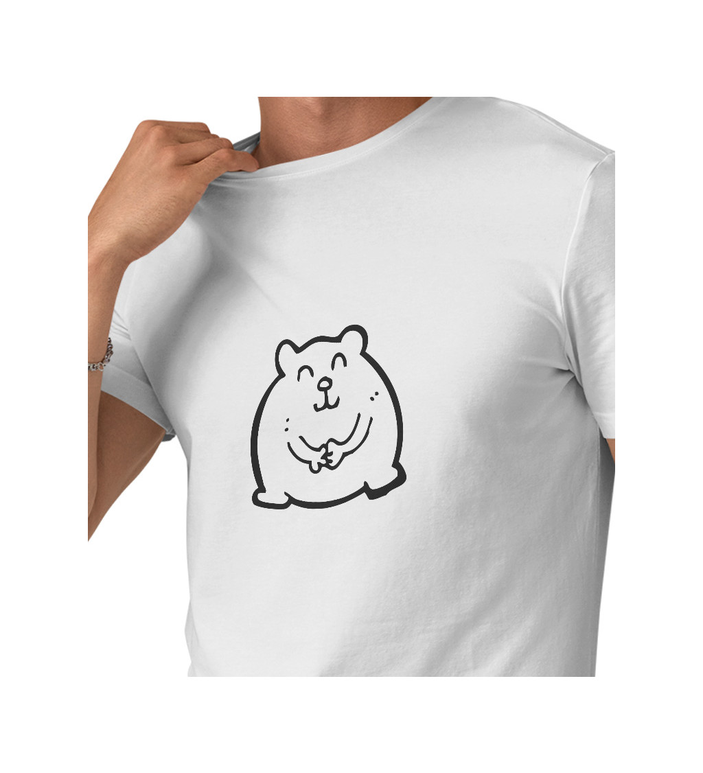 Bílé pánské tričko – Křeček