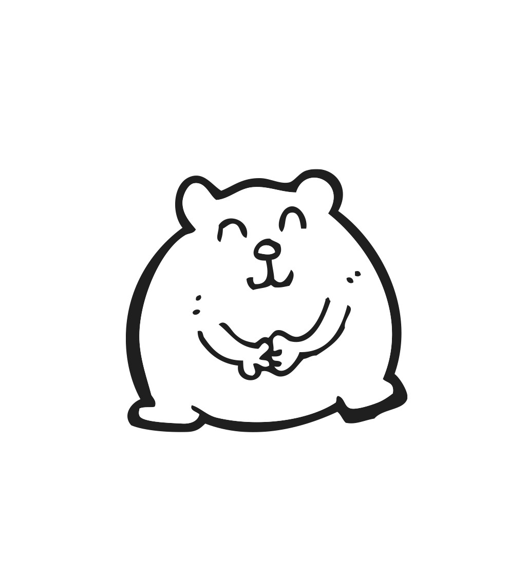 Bílé pánské tričko – Křeček