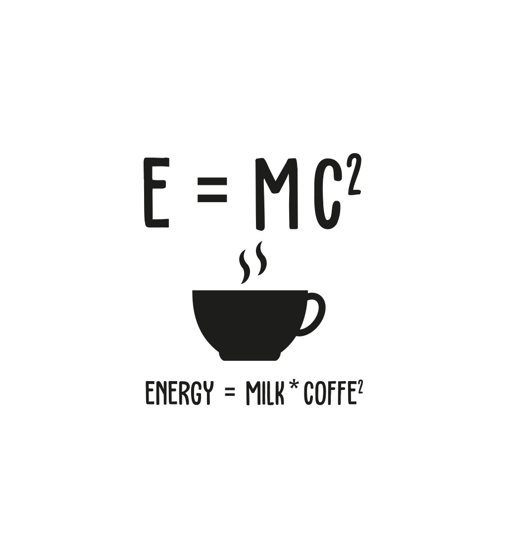 Bílé pánské tričko – E=MC²