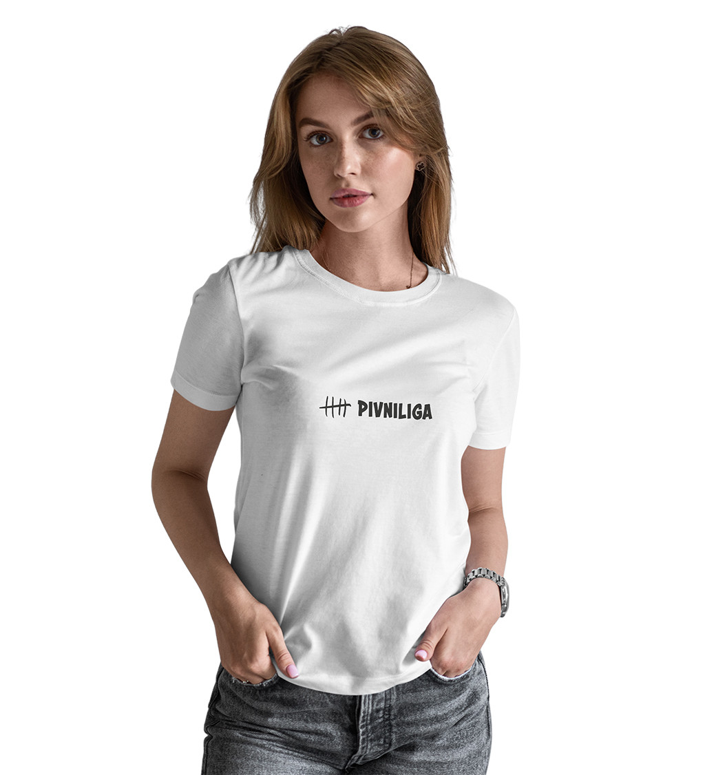 Bílé dámské tričko – Pivní liga