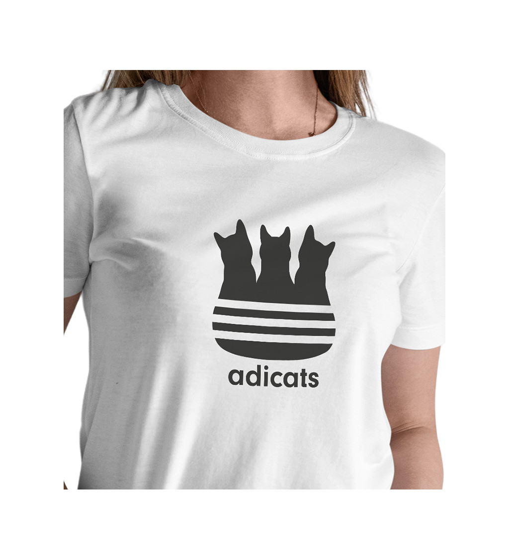 Bílé dámské tričko – Adicats