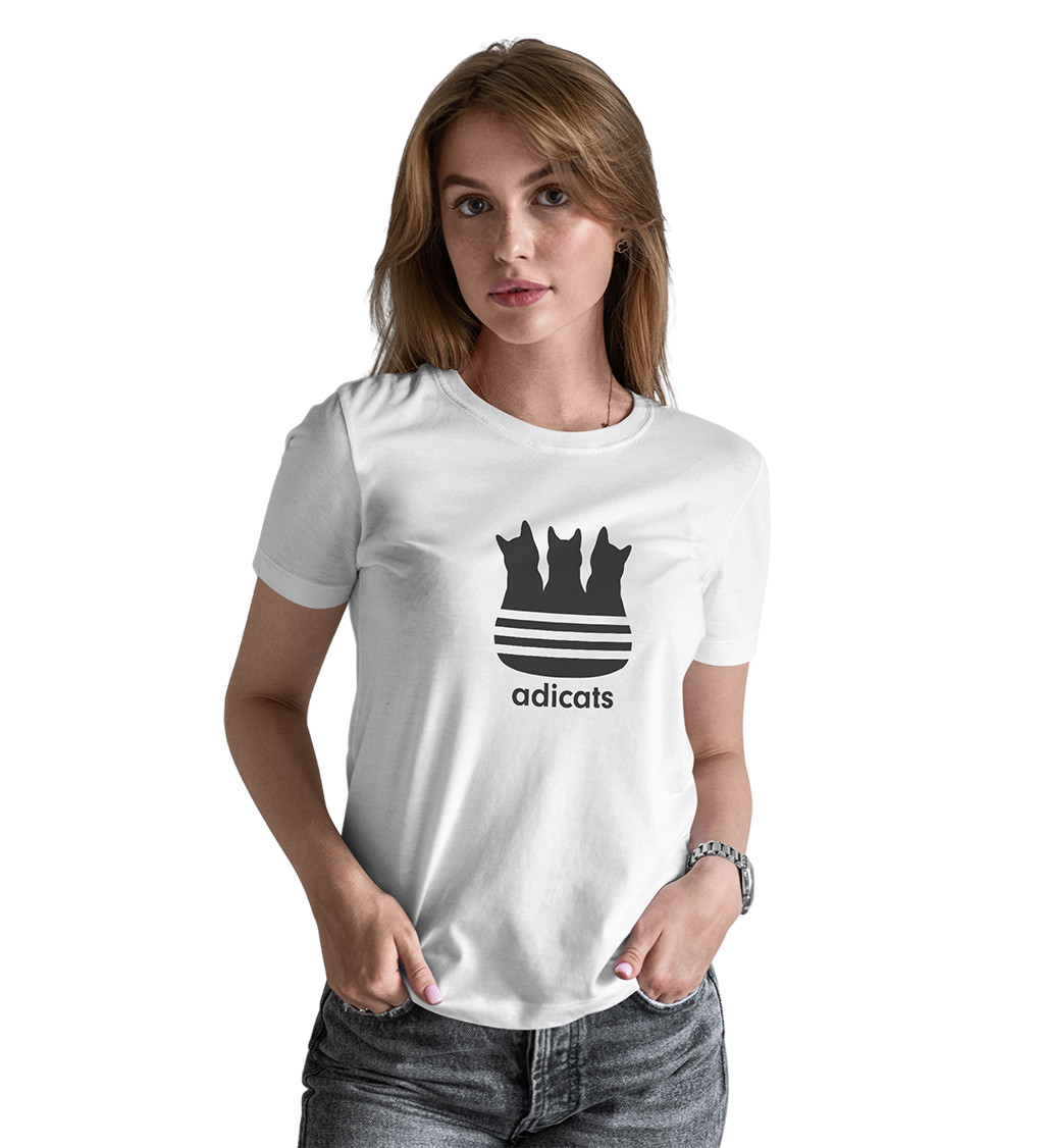 Bílé dámské tričko – Adicats