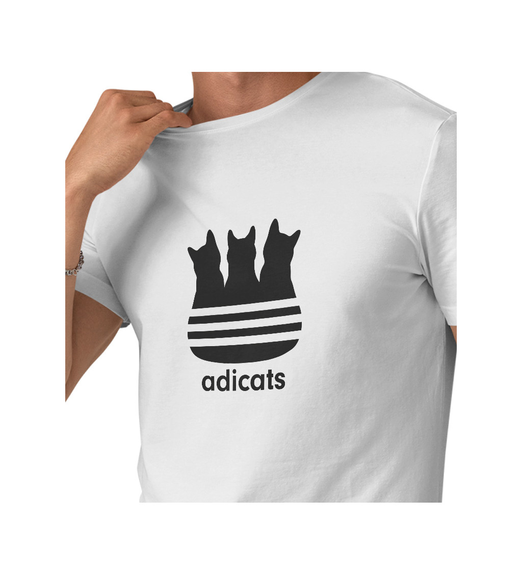 Bílé pánské tričko – Adicats