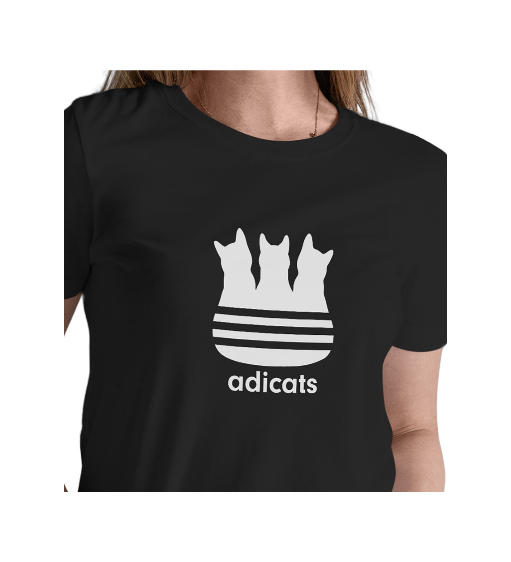 Černé dámské tričko – Adicats