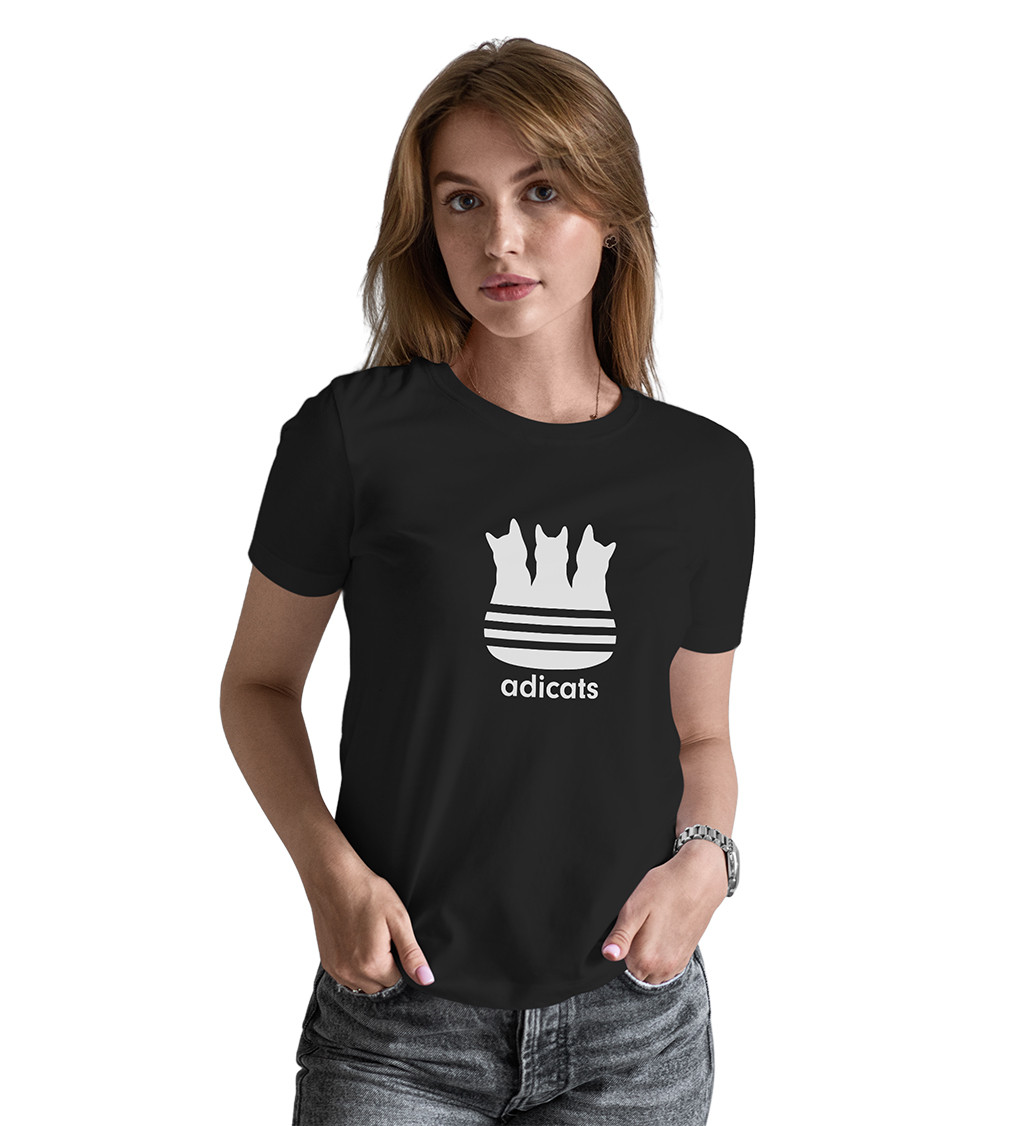 Černé dámské tričko – Adicats