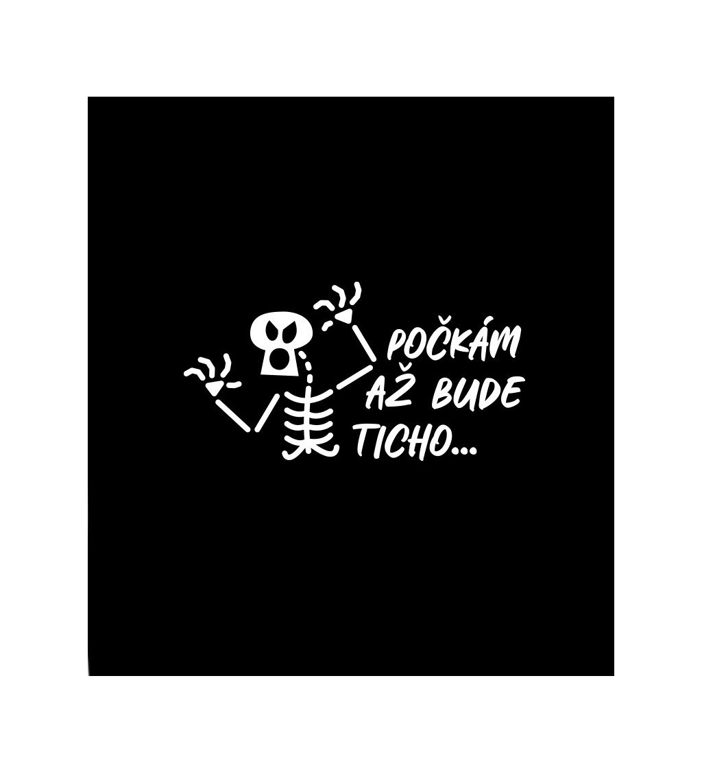Dámské černé tričko – Počkám až bude ticho