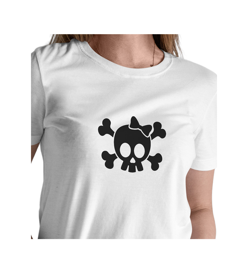 Dámské bílé tričko – Halloween Kitty