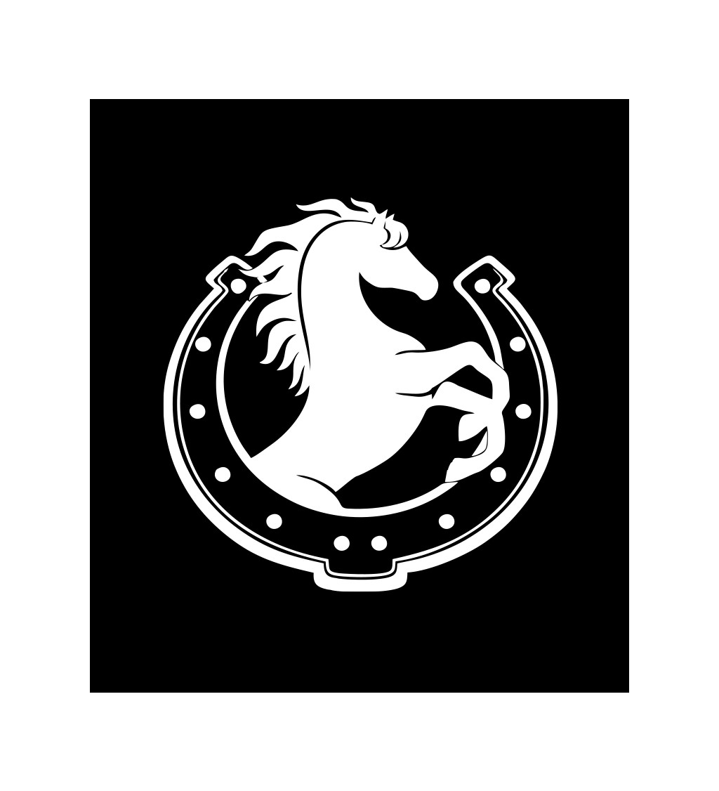 Pánské černé tričko – Kůň