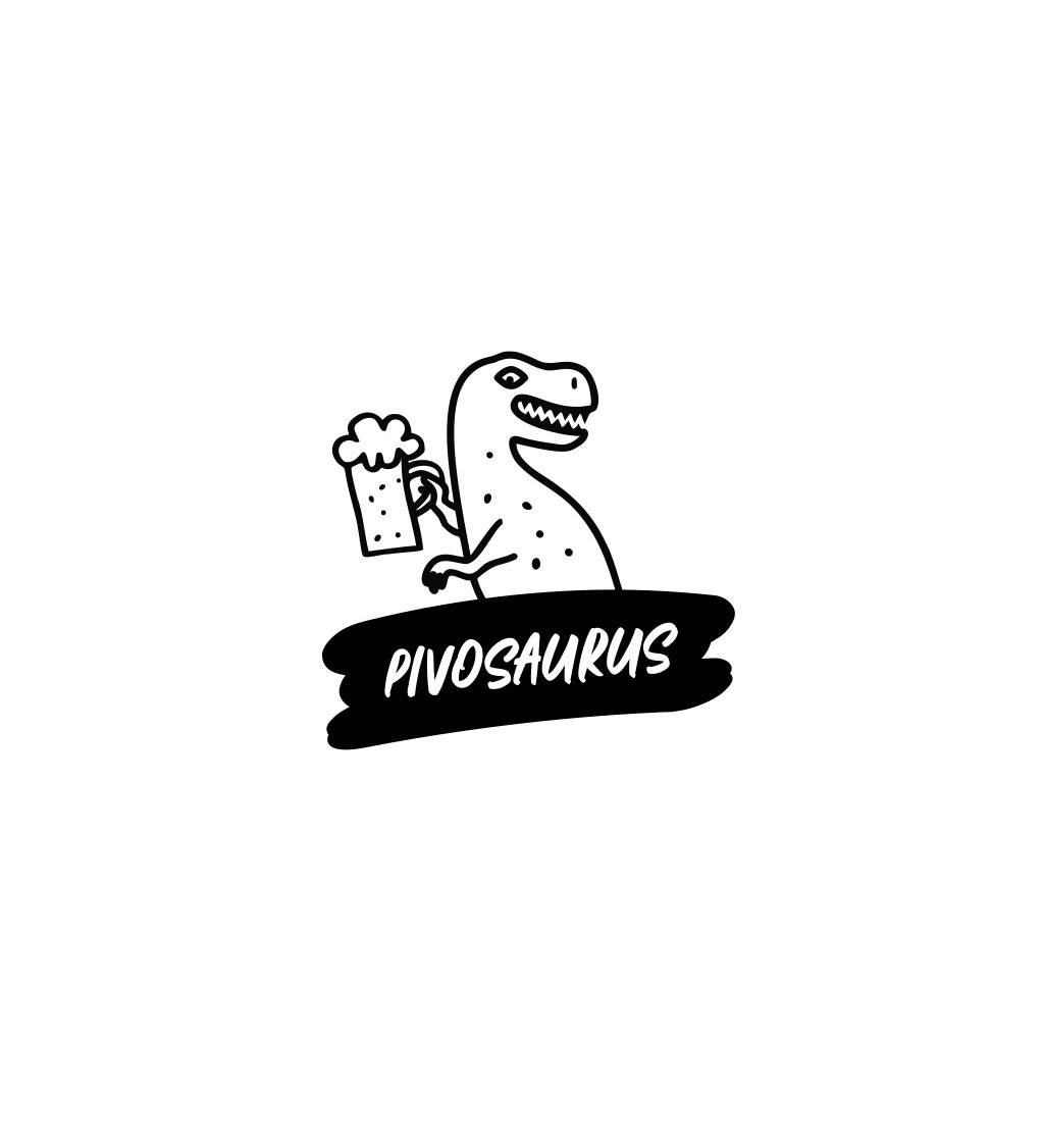 Dámské bílé tričko – Pivosaurus