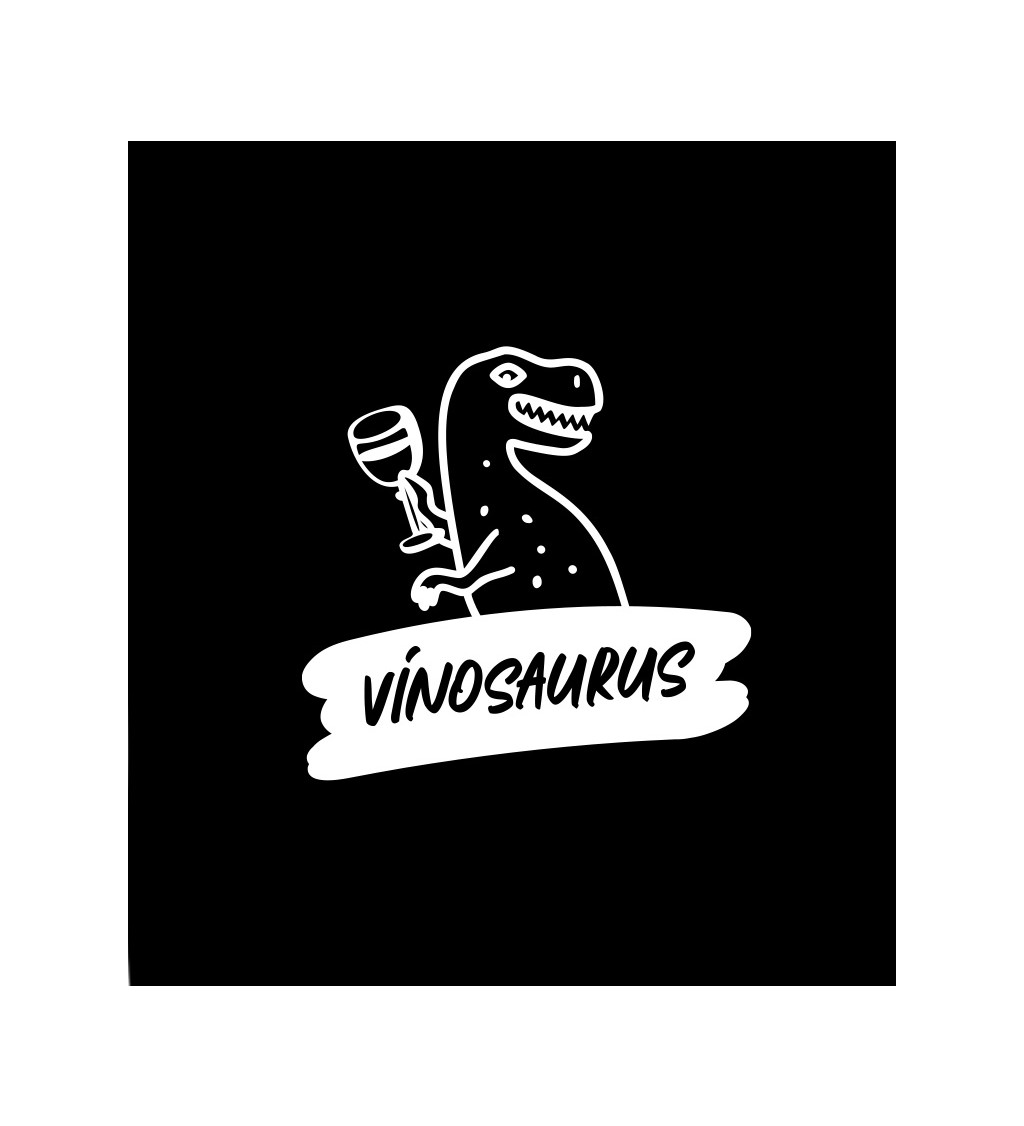 Dámské černé tričko – Vínosaurus