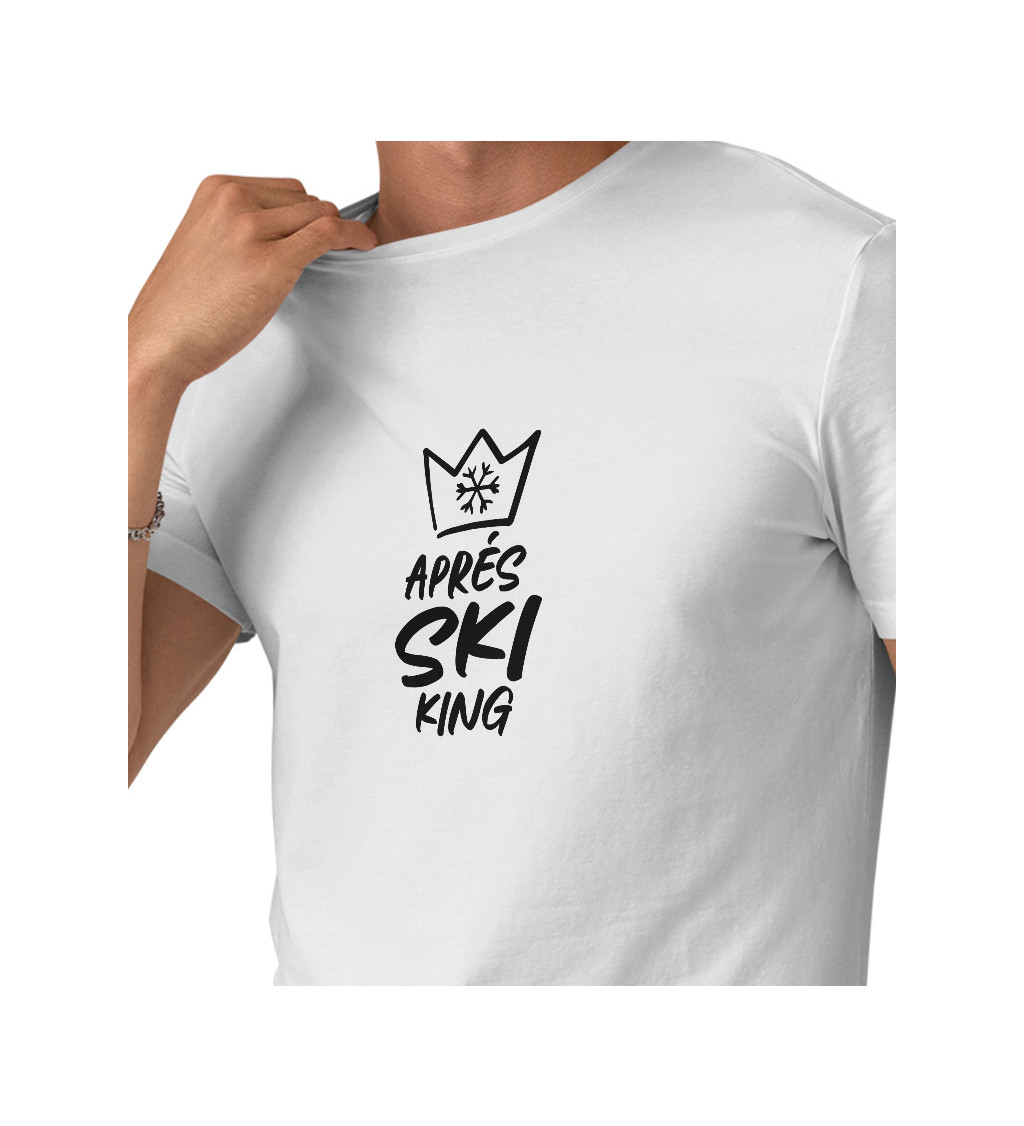 Bílé pánské tričko – Aprés ski king