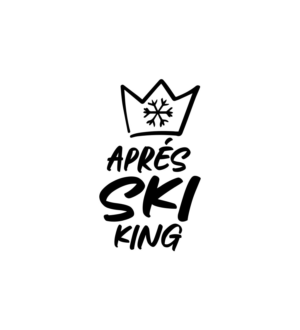 Bílé pánské tričko – Aprés ski king