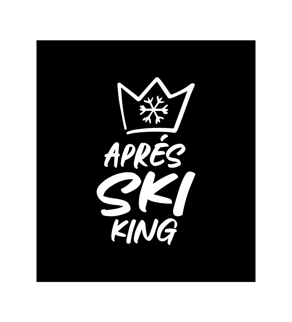 Černé pánské tričko – Aprés ski king