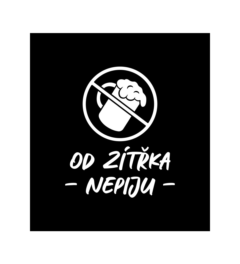 Pánské černé tričko – Od zítřka nepiju