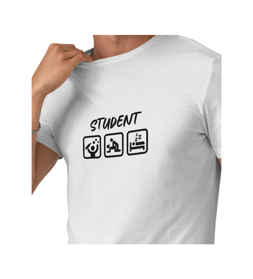 Pánské bílé tričko – Student