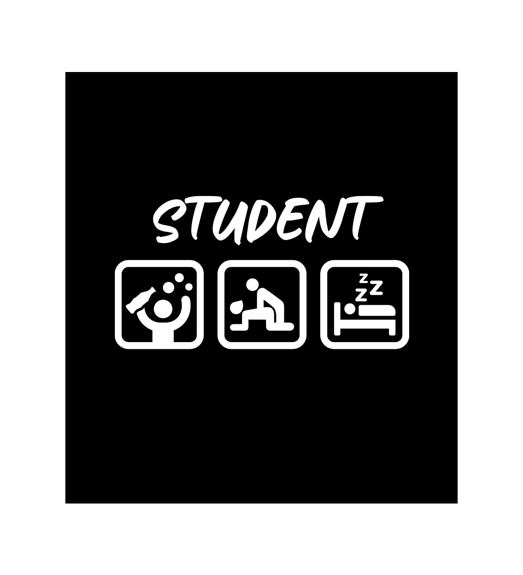 Pánské černé tričko – Student