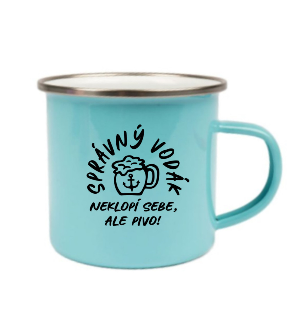 Modrý plecháček – Správný vodák neklopí sebe, ale pivo