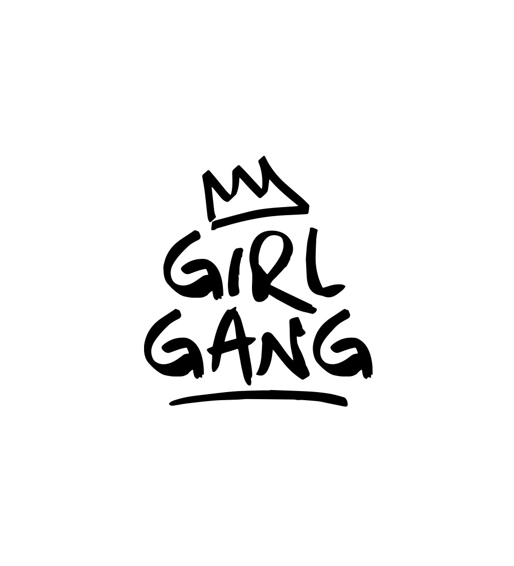 Dámské bílé tričko – Girl gang