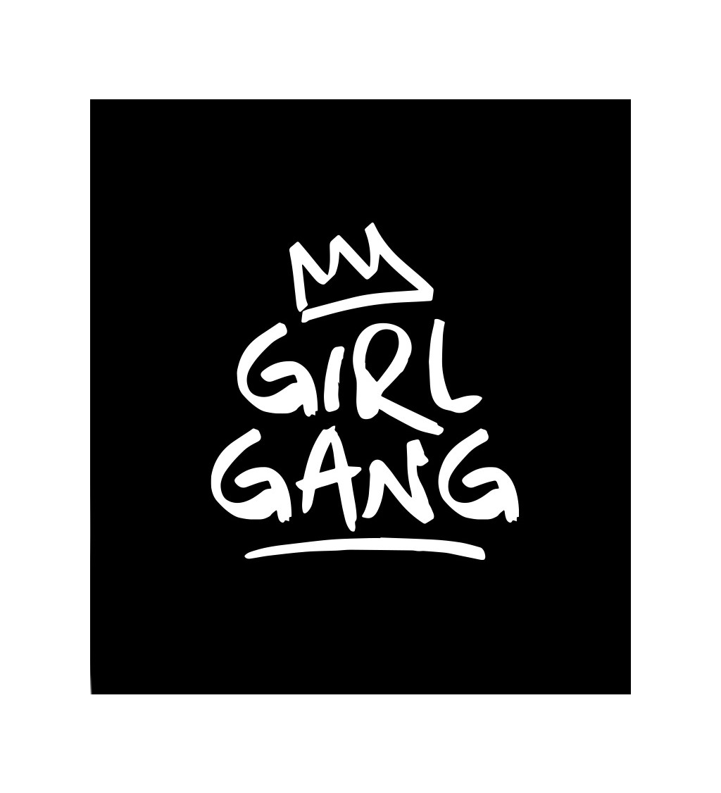 Dámské černé tričko – Girl gang