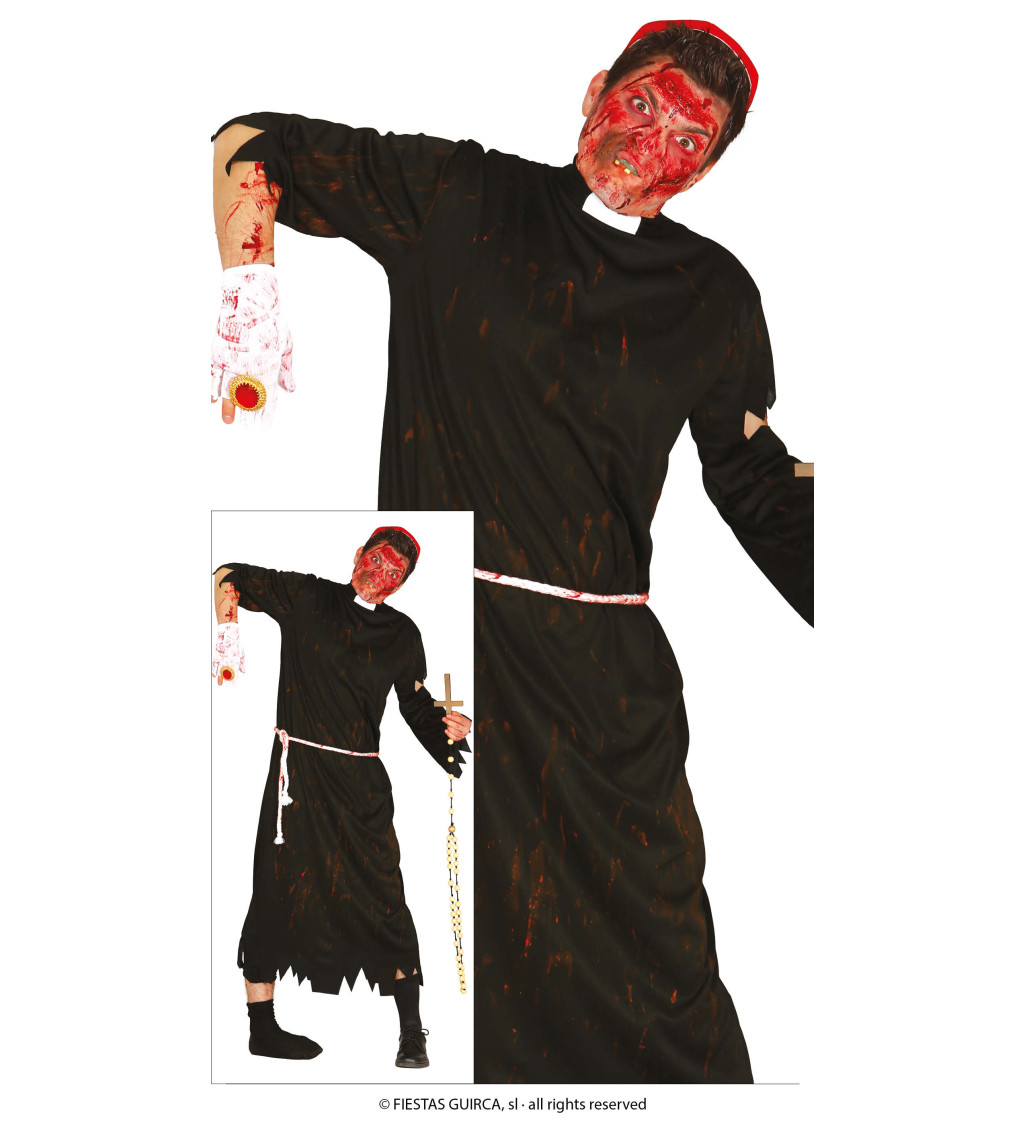 Pánský kostým zombie kněze