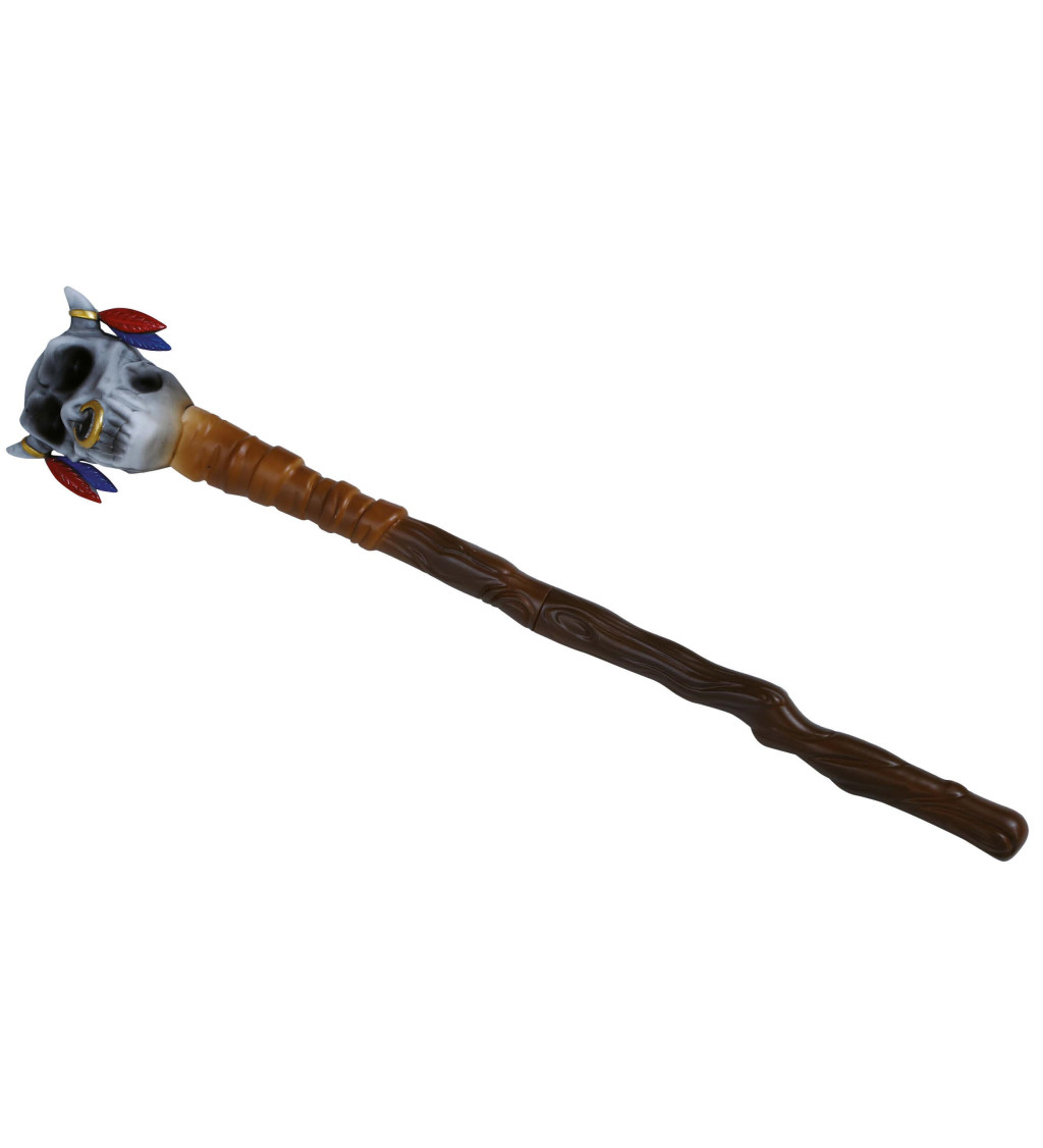 Hůl zdobená lebkou