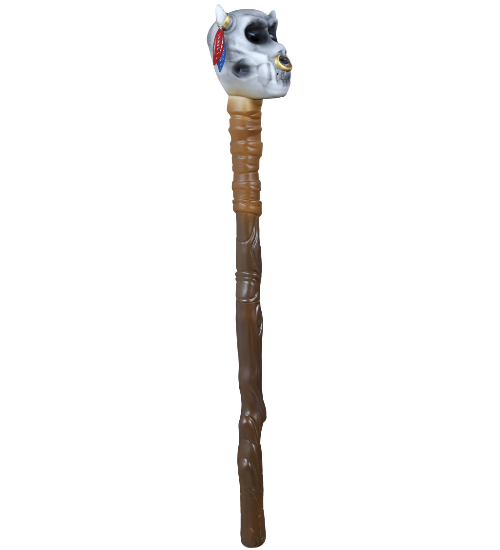 Hůl zdobená lebkou