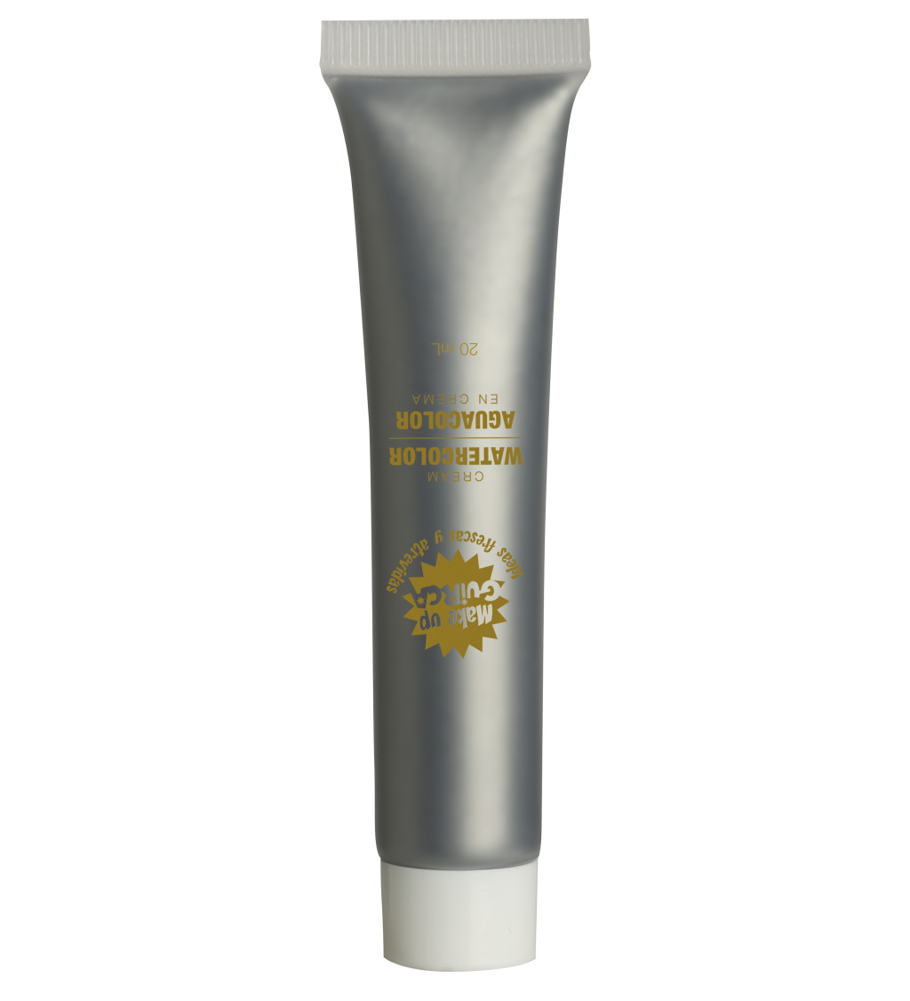 Stříbrná vodou ředitelná make-upová trubička, 20 ml